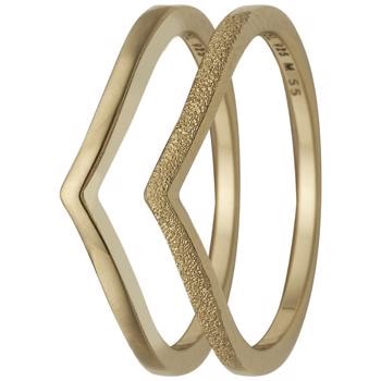Model 2.21.B, to enkelte ringe i elegant design og med blank og mat overflade hos Guldsmykket.dk
